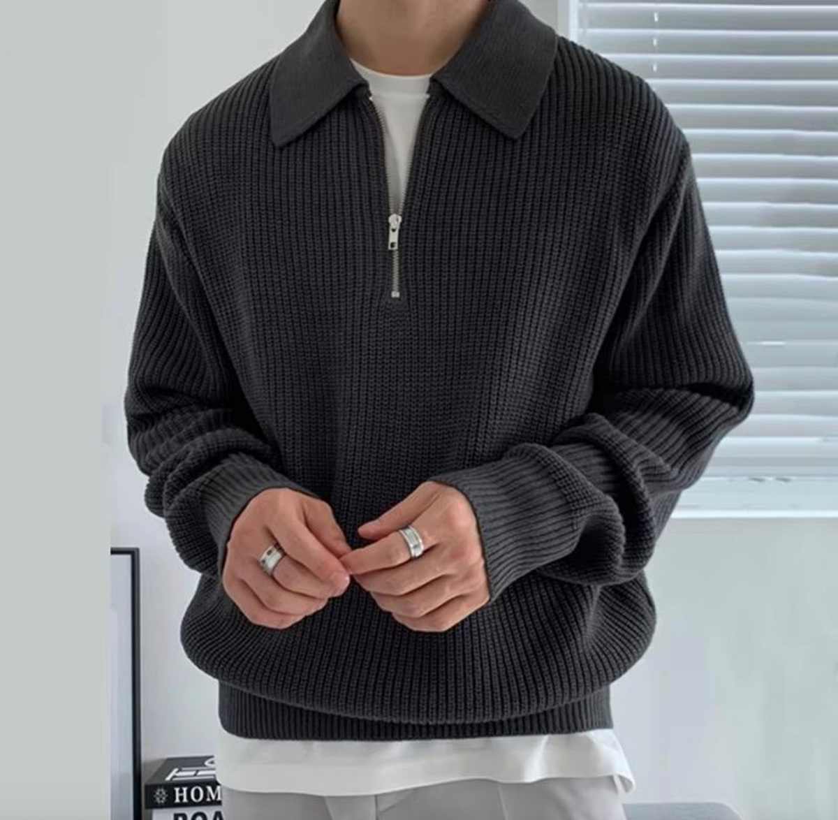 Men's Casual Knitted Pullover Sweater