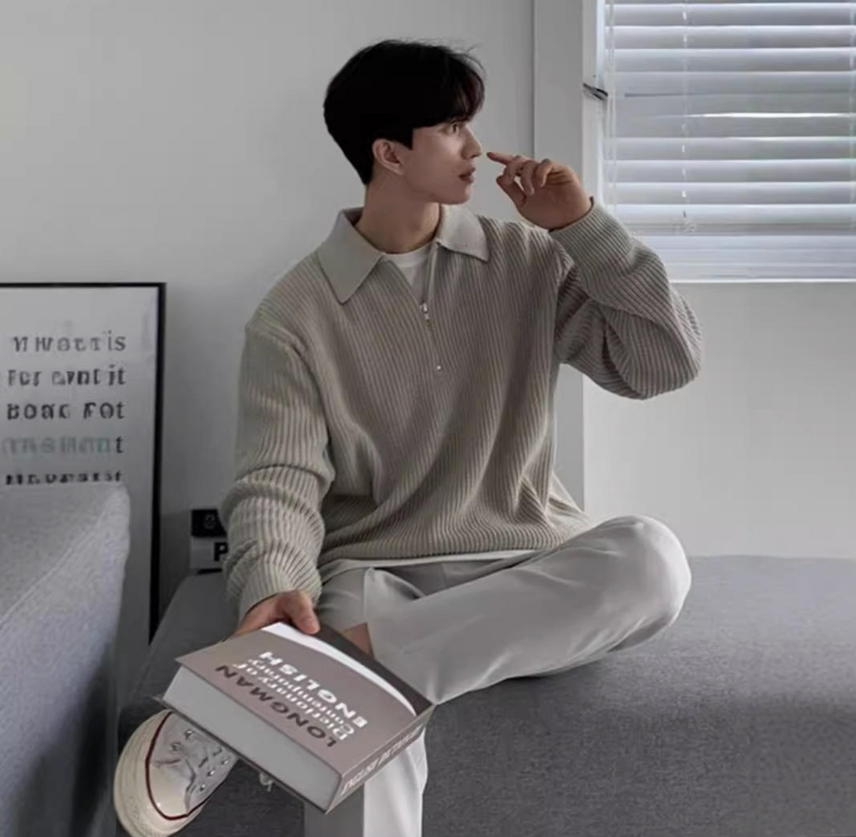Men's Casual Knitted Pullover Sweater