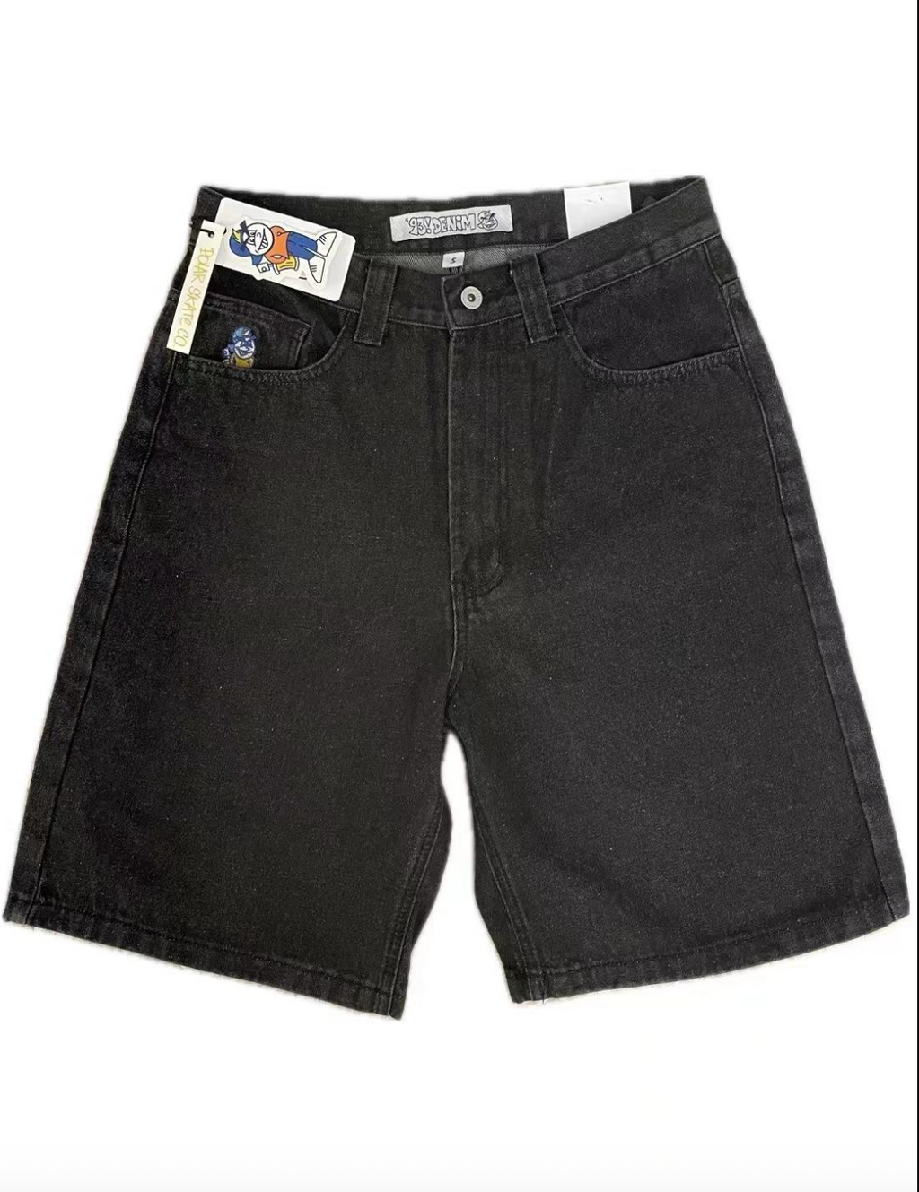 Boys' Loose Embroidered Denim Shorts